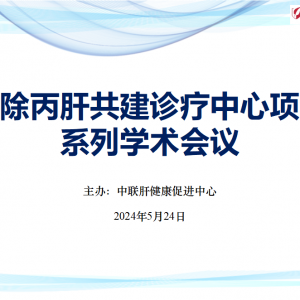 【视频】消除丙肝共建诊疗中心项目系列学术会议（2024-5-24） ... ...